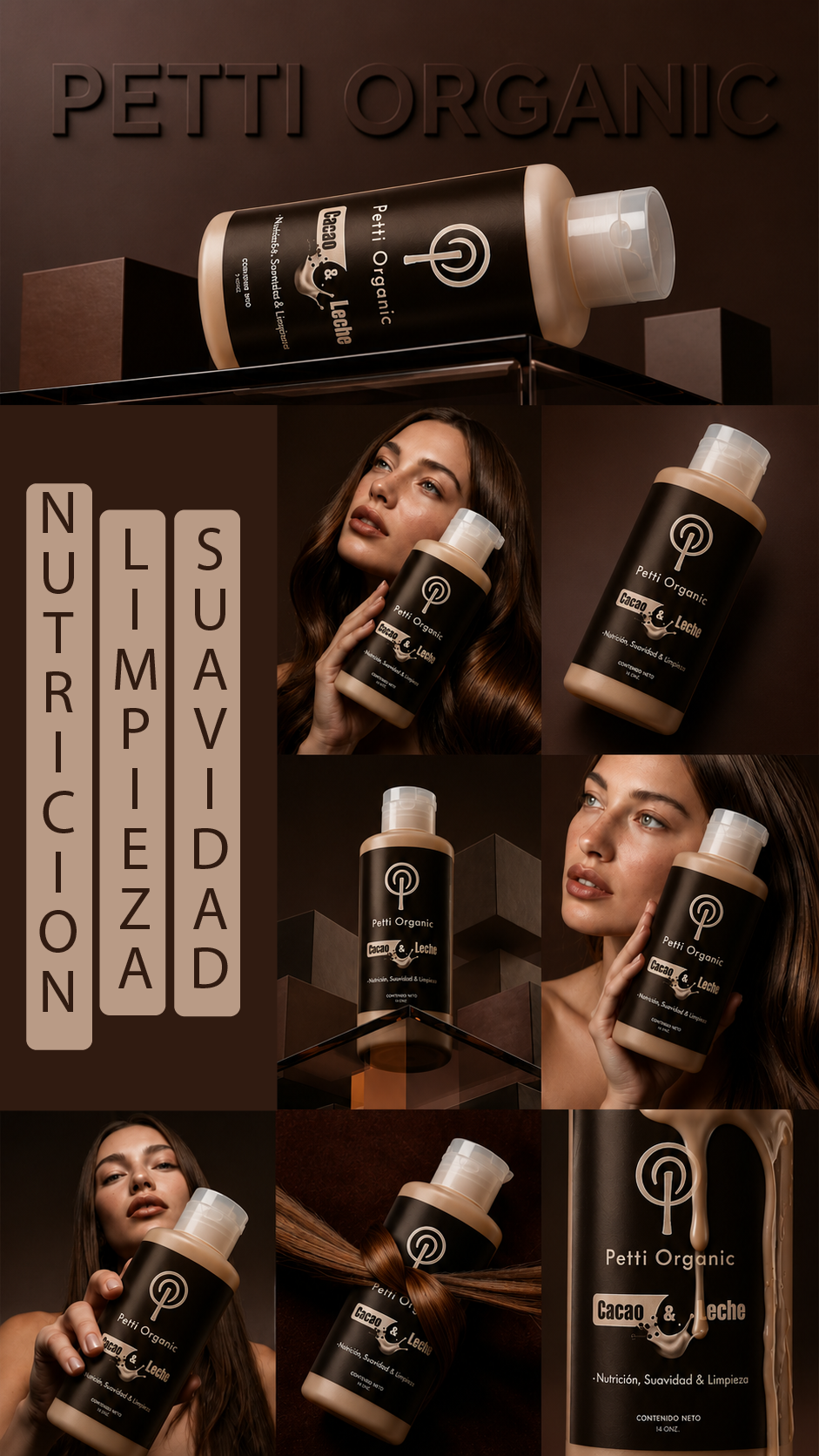 Shampoo Cacao & Leche Petti Organic - vista 3