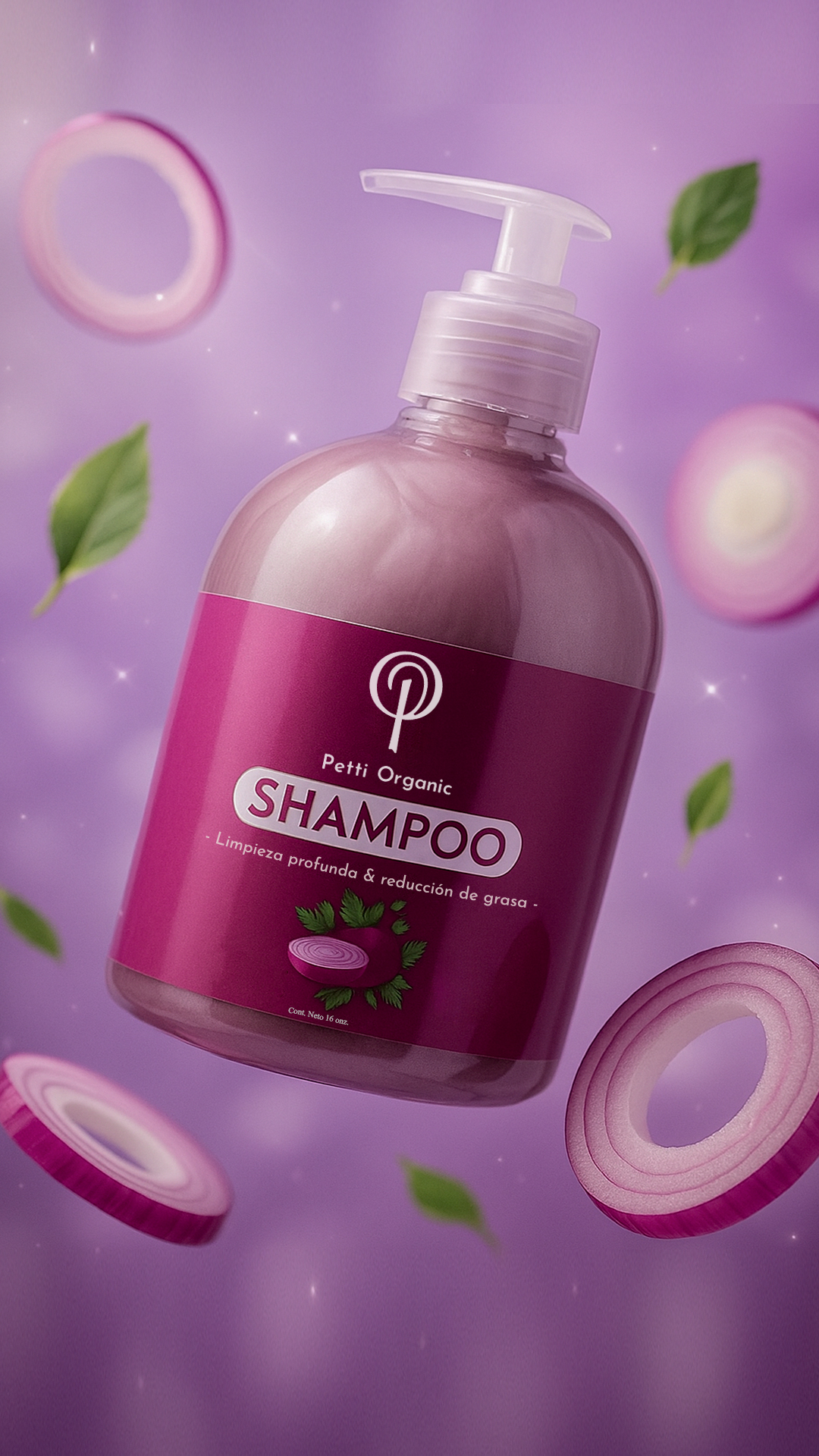 Shampoo Cebolla Roja Petti Organic